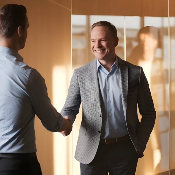 Business Handshake Scene