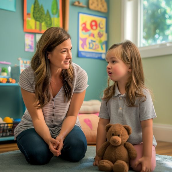 Cozy Moment in Childrens Room