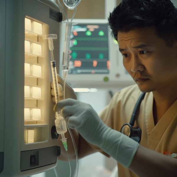 Focused Medical Professional in Hospital