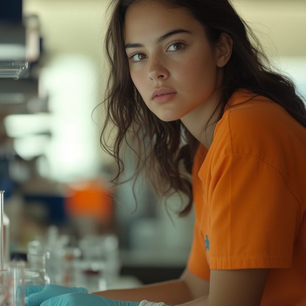 Focused Scientist in Laboratory