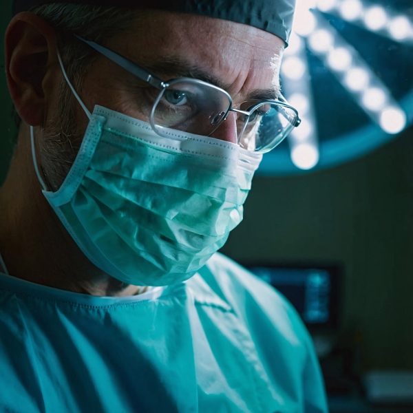 Focused Surgeon Close-Up