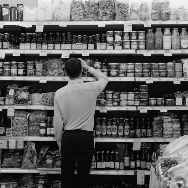 Supermarket Shelf Scene